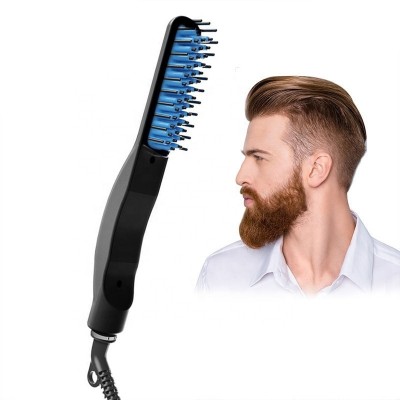 2020 Fast Hair Straightener Brush with LCD Display Men's Beard Brushes Women Straightening Comb