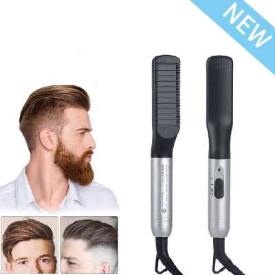 2020 Beard Straightener Brush PTC Heating Comb Men's Hair Styling Products